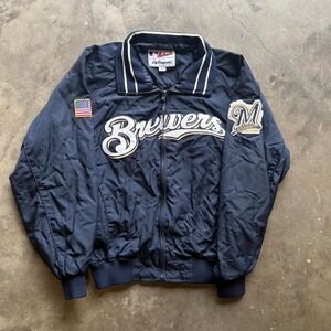 Helena Brewers Pioneer League Baseball Jacket Sewn Milwaukee Player Issued